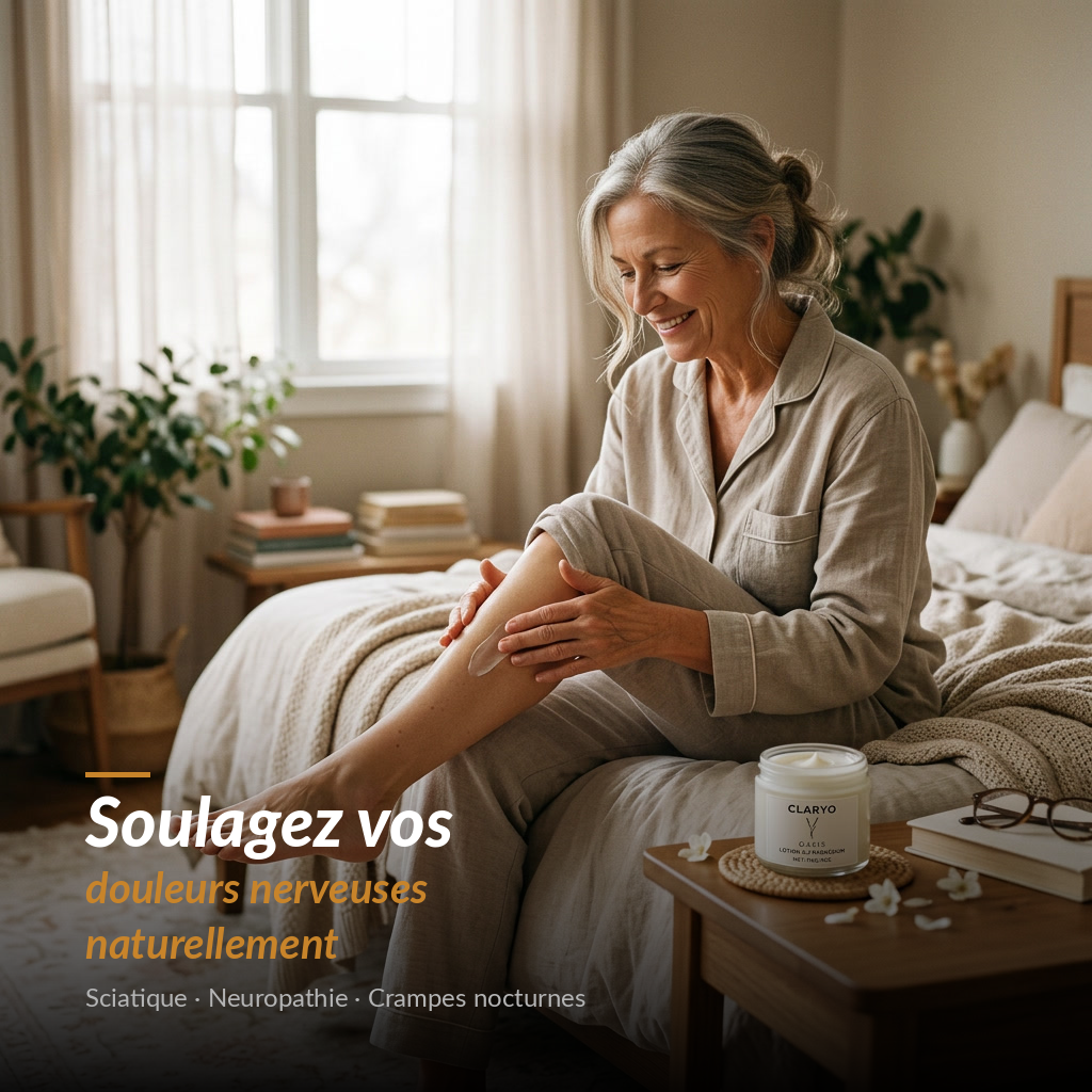 Claryo – Soulagez vos douleurs nerveuses et crampes nocturnes naturellement, dès les premières applications