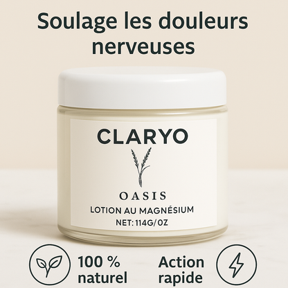 Crème Claryo Oasis 100% naturelle à action rapide contre les douleurs nerveuses